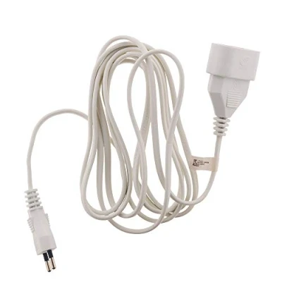 Afbeelding van Zenitech Verlengkabel voor huishouden, 6 A, HO3VVH2F, 2 x 0,75 cm, wit, 3 m