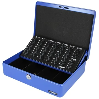 Afbeelding van HMF gelddoos 10015 05 blauw 30x24x9 cm
