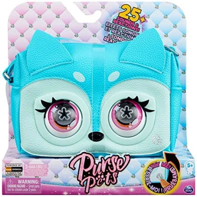 Afbeelding van SpinMaster 6064256pb 6062978ot Purse Pets, Fierce Fox Interactieve Tas en Knuffel met meer dan 25 geluiden reacties, speelgoed voor kinderen vanaf 5 jaar