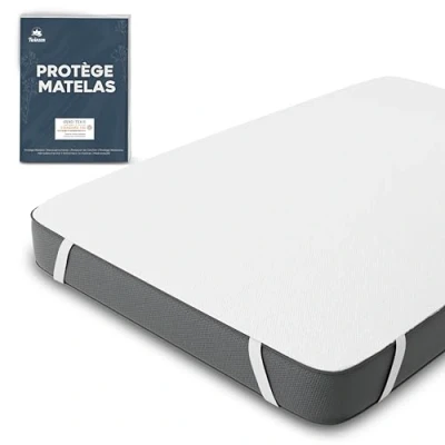 Image de Protege Matelas 70x200 cm Impermeable Certifié Oeko TEX par Twinzen Alese en Coton Respirant avec 4 Coins Elastiques