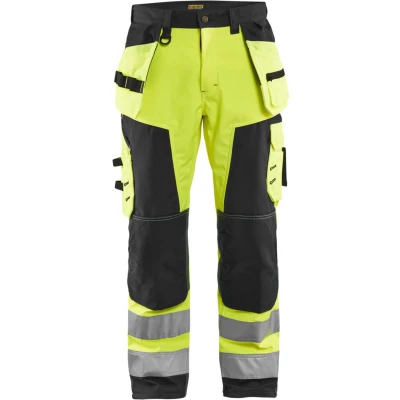 Afbeelding van Blaklader Werkbroek softshell High Vis 1567 2517 Geel/Zwart D108