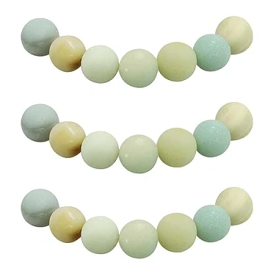 Afbeelding van MJDCB 45 stuks kralen om te rijgen, matte amazoniet met gat, natuurlijk, rond, losse voor het maken van sieraden, armbanden, halskettingen
