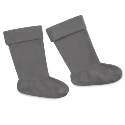 Afbeelding van Dameslaarzen, sokken, binnenbescherming, fleece laarzen, warme voering, maten 36 37, 38 39, 40 41, grijs.