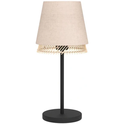 Afbeelding van EGLO Tabley Tafellamp E27 42,5 cm Natuur/Bruin/Zwart Textiel/Hout
