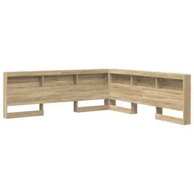 Afbeelding van vidaXL Opberghoofdbord met plank hoofdeinde opslag Sonoma eiken 200 cm Bewerkt hout