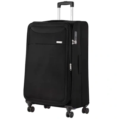 Afbeelding van CarryOn Air Grote Reiskoffer 120 Liter Zachte Trolley Koffer 77 x 47 32 cm Lichtgewicht Expander TSA slot Zwart