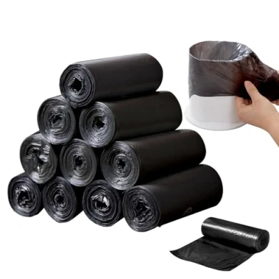 Afbeelding van Sadocom 300 kleine vuilniszakken 3 liter, 30 x 35 cm, voor mini vuilniszakken, kantoor, badkamer, auto, voedselafval, zwart