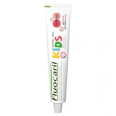 Afbeelding van Fluocaril Kids Bi fluoride Milk Teeth Strawberry Flavour 3 6 Years 50ml