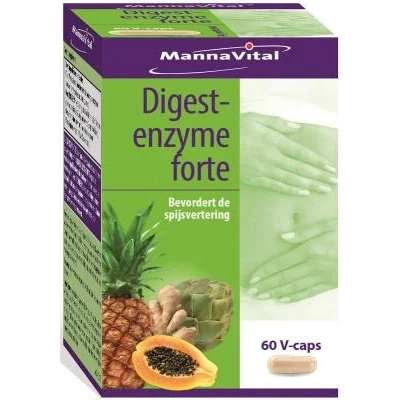 Afbeelding van MannaVital Digest enzyme Forte Vegacaps 60VCP