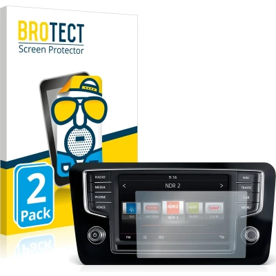 Afbeelding van BROTECT Screenprotector voor Volkswagen Caddy 2015 Composition Media 6.5&quot; Folie Beschermfolie matte (2 Stuks)