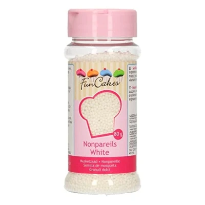 Afbeelding van Funcakes suikerparels 80 g wit