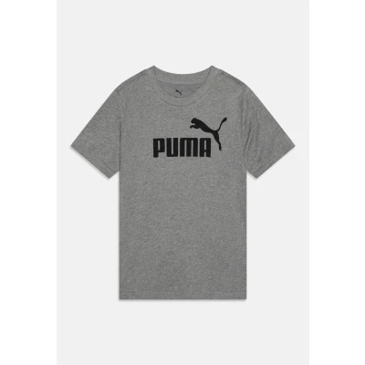 Afbeelding van Puma LOGO TEE Unisex Tshirt print voor kinderen, Maat: 128, Medium gray heather