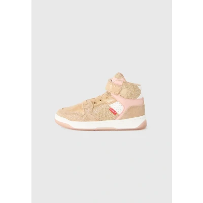 Afbeelding van Kickers Sneakers hoog voor kinderen, Maat: 33, Beige Kunststof