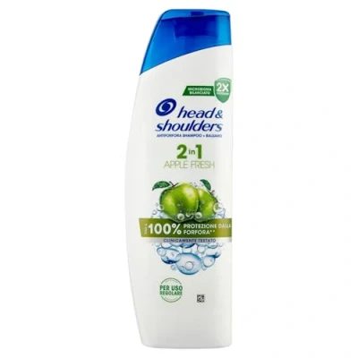 Afbeelding van Head &amp; Shoulders Apple Fresh 2 in 1 shampoo en anti roos balsem 250 ml. Tot 100% roosbescherming, klinisch getest. Dagelijks gebruik. Voor alle soorten