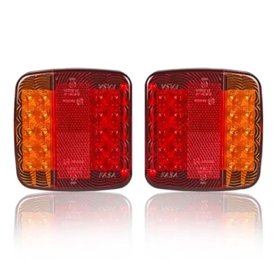 Afbeelding van Aohewei Led achterlichten voor aanhangers, 12 V, remlicht, knipperlichten, stoplicht, waterdicht, vrachtwagen, caravan, bestelwagen of tractor