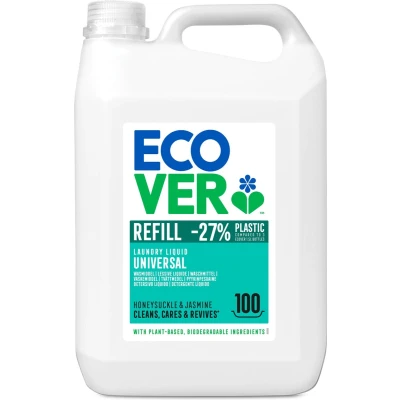 Afbeelding van Ecover Wasmiddel Universeel 6 x 1L 168 Wasbeurten Kleinere fles, minder plastic Voordeelverpakking