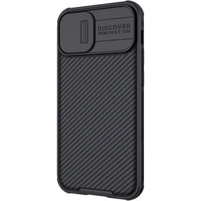Afbeelding van Nillkin CamShield iPhone 13 Mini Geschikt voor magnetische ring Hoesje Camera Slider Zwart