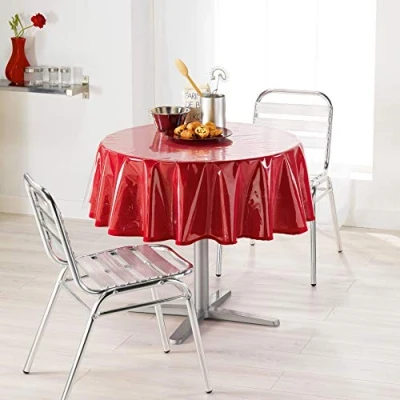 Image de Nappe protection pvc transparent ronde 180 cm