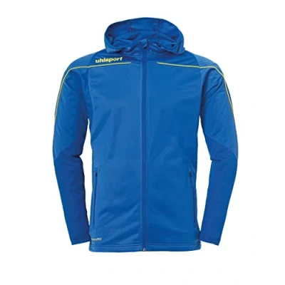 Afbeelding van Uhlsport Stream 22 Trainingsjas Met Capuchon Kind Azuur Blauw Limoen Geel Maat 164