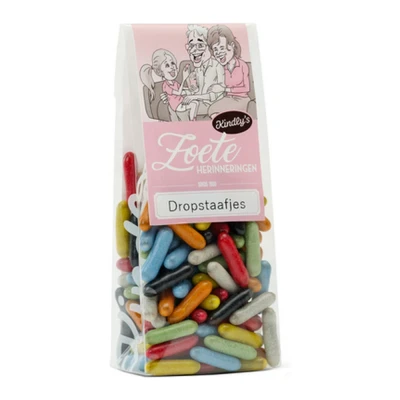 Afbeelding van Kindlys Dropstaafjes 7x200g