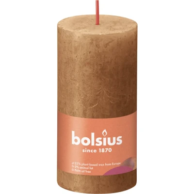 Afbeelding van Rustiek stompkaars 100/50 Spice Brown Bolsius