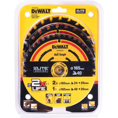 Image de DEWALT DT10397 QZ Lame de scie circulaire CSB EXTREME 165x20 (3 pcs)