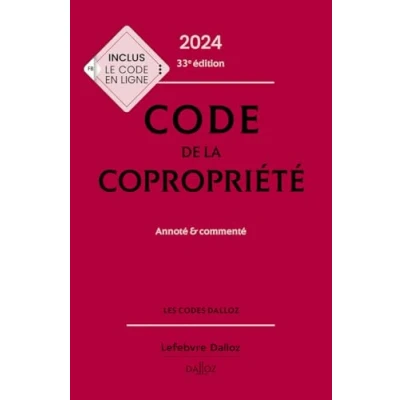 Afbeelding van CODE DE LA COPROPRIETE 2024 ANNOTE ET COMMENTE