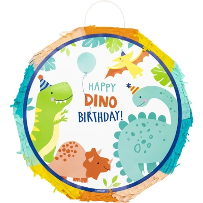Afbeelding van Amscan Uitvouwbare pinata happy dino birthday 32 cm x