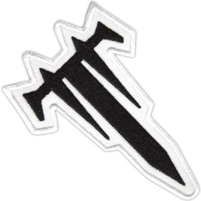 Afbeelding van Trivium T Logo Patch Wit/Zwart