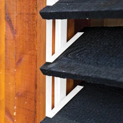 Afbeelding van Wovar Flex Fence Draaibare Lamellen voor in de tuin Wit RVS 165 cm 2 stuks