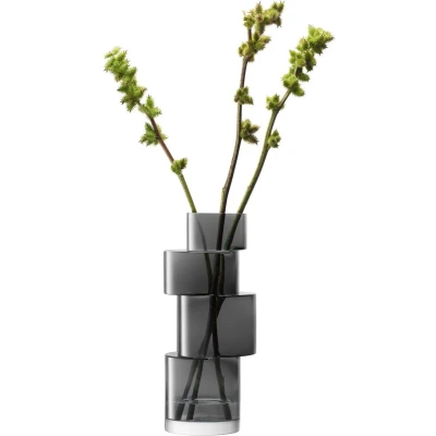 Afbeelding van L.S.A. Tier Vaas 35 cm White / Glass