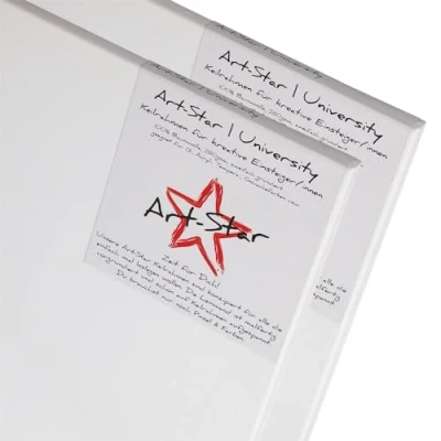 Afbeelding van Art Star University Set van 2 hoeklijsten 70 x cm canvas op spieraam Voorgegrond canvas, vierkant gespannen klaar om te schilderen met