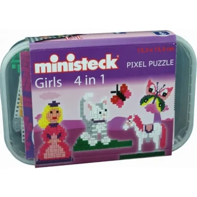 Afbeelding van Ministeck Girls 4in1 Plastic Doos 500 stukjes