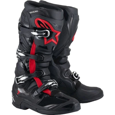Afbeelding van Alpinestars Tech 7 Crosslaarzen Zwart / Fluor Rood maat 8 = 42