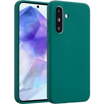Afbeelding van Accezz Hoesje Geschikt voor Samsung Galaxy A36 Liquid Silicone Backcover Forest Green