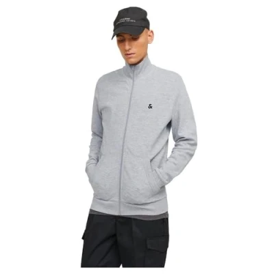 Afbeelding van Jack &amp; Jones Jjepaulos ZIP Sweater met rits, Heren, Maat: XXL, Light grey melange
