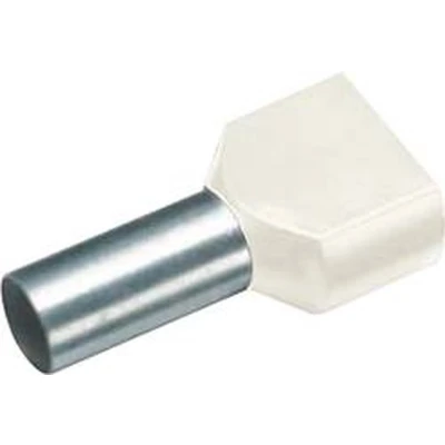 Afbeelding van Cimco 18 2452 Dubbele adereindhulzen 10 mm² Deels geïsoleerd Ivoor 100 stuk(s)