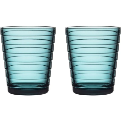 Afbeelding van Iittala Glas Aino Aalto Zeeblauw 220 ml 2 Stuks
