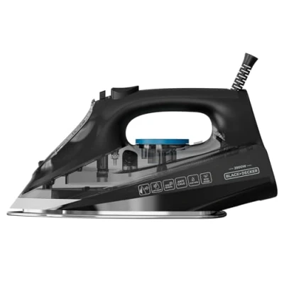 Afbeelding van Black &amp; Decker Black+Decker BXIR2805E stoomstrijkijzer, Strijkijzer, Zwart, Blauw