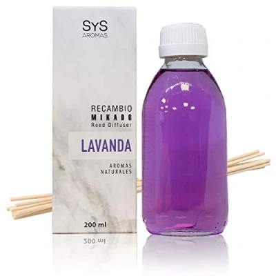 Afbeelding van SyS Aroma Geurstokjes Navulling Lavendel 100% Natuurlijk Kalmerend &amp; Rustgevend 200ml