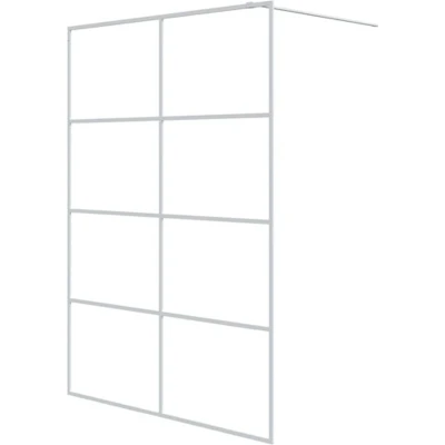 Afbeelding van VidaXL Inloopdouchewand 140x195 cm transparant ESG glas wit