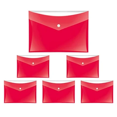 Afbeelding van VELOFLEX A455012 Documententas Velocolor, 6 stuks, DIN A5, rood, documentenhoes van PP folie