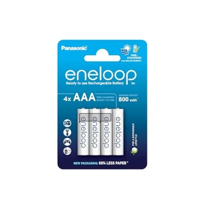 Afbeelding van Panasonic eneloop, voorgeladen, blisterverpakking (4 pack) BK 4MCDE/4BE oplaadbare batterij NiMH, Micro, AAA, HR03, 1.2V en 800mAh 5410853064305