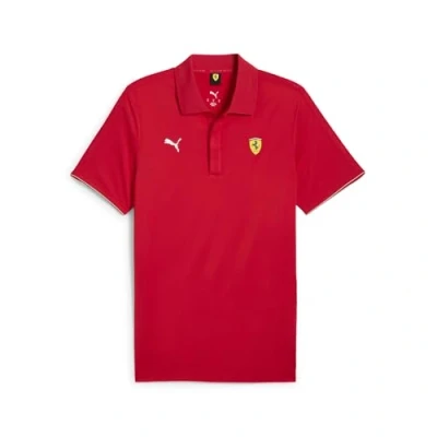 Afbeelding van Puma Scuderia Ferrari RACE Cloudspun Poloshirt, Heren, Maat: XL, Rosso corsa