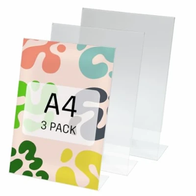 Afbeelding van Sigel Kangaro SY110 set van 3 tafeldisplays, 30 x 21 6,3 cm, transparant acryl