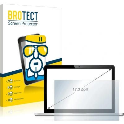 Afbeelding van BROTECT Screenprotector voor Laptops met 17.3 inch Schermen [383 mm x 215 mm, 16:9] Folie Beschermfolie Beschermglas transparant