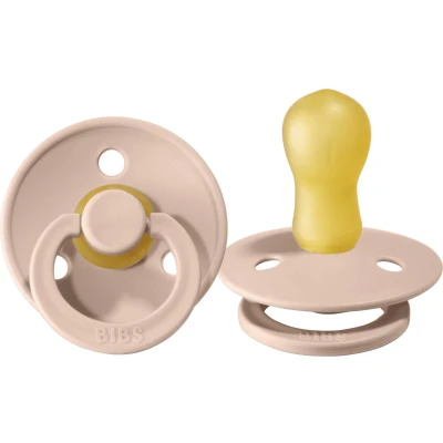 Afbeelding van BIBS Fopspeen Natuurrubber 2 stuks T1 (0 6 maanden) Blush