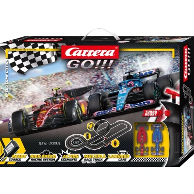 Afbeelding van Carrera GO!!! Speed Competition Kit circuit I racebaan en gelicentieerde auto&#039;s tot 2 spelers voor jongens meisjes vanaf 6 jaar volwassenen