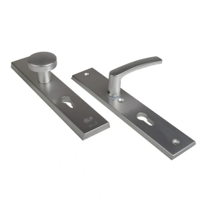 Afbeelding van Ami Veiligheidsbeslag schildgarnituur deurdikte 38/45 mm PC 72 zonder gatdeelkruk 251 x 50 F1