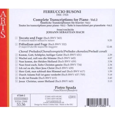 Afbeelding van Busoni: Complete Transcriptions For Piano From J.S